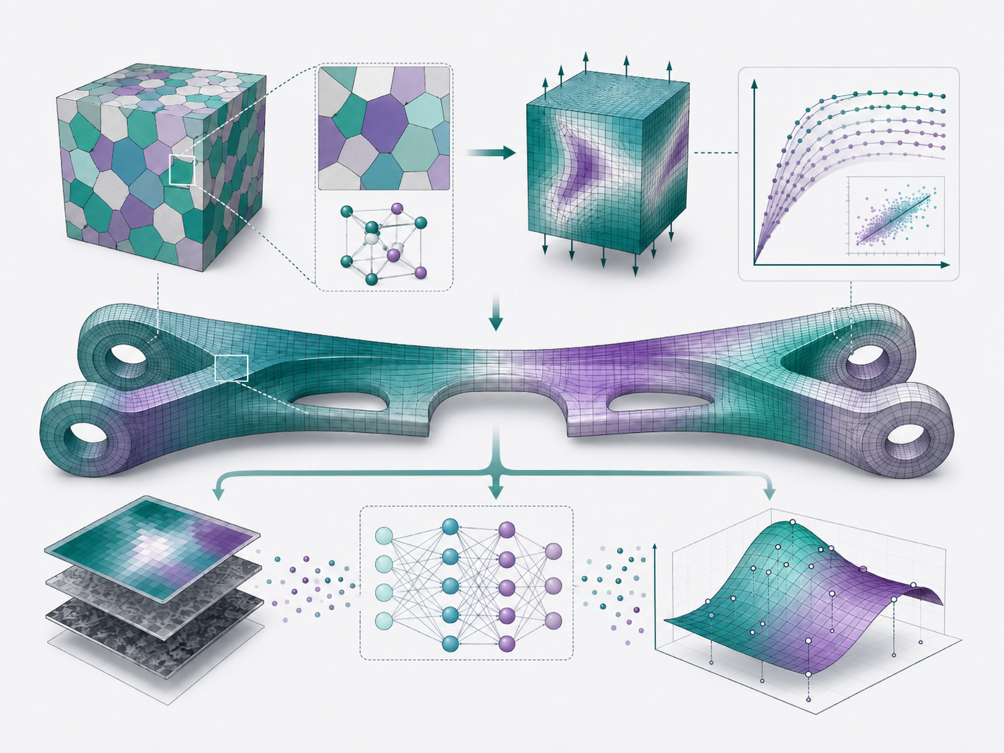 Representative illustration for Track B — Computational, Multiscale and Data-Driven Mechanics