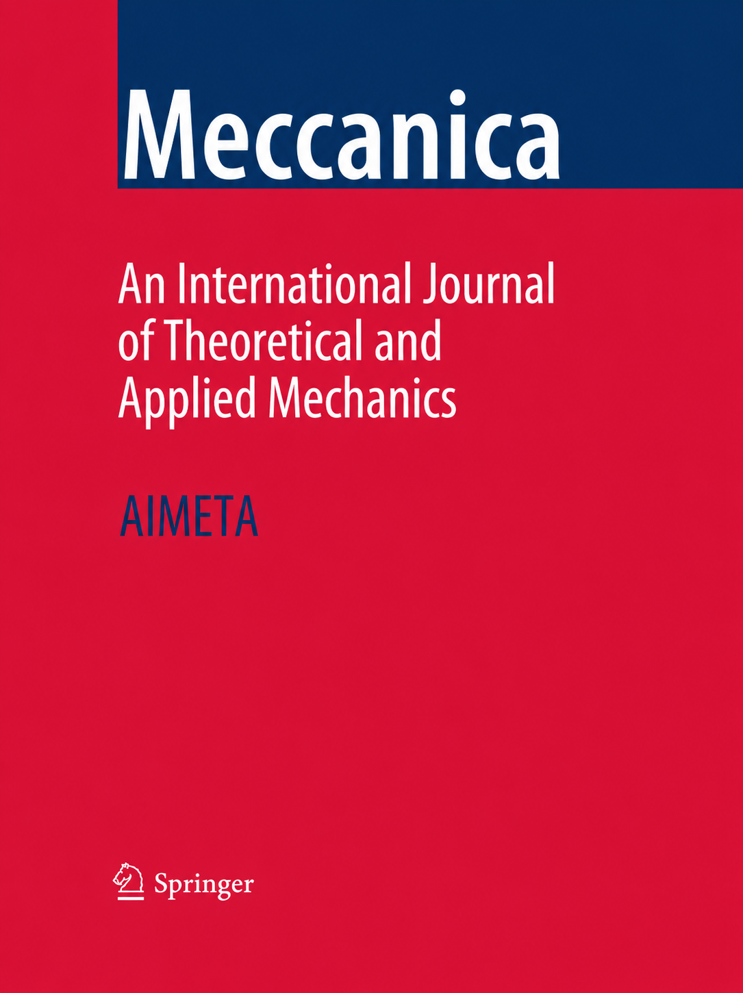 Meccanica journal cover